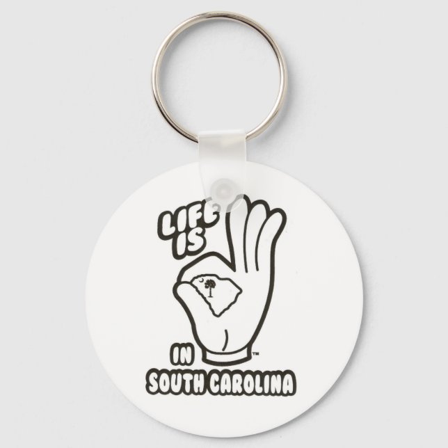 Chaveiro A vida é um OK na Carolina do Sul! (Frente)