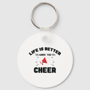 Chaveiro A vida for melhor quando você Cheerleading