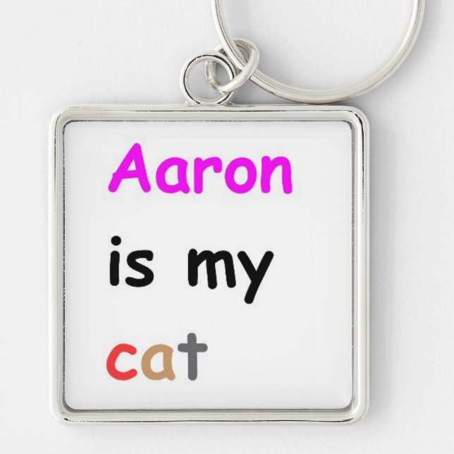 Chaveiro Aaron é meu gato (Frente)