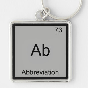 Chaveiro Ab - Abreviação Símbolo de Elemento Químico Engraç