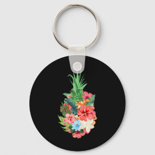 Chaveiro Abacaxi Aloha Praias Verão - Flores Tropicais