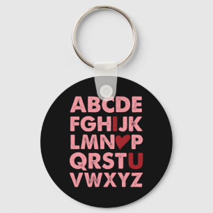 Chaveiro Abc Alfabeto Eu Amo Você Professor De Inglês Dia D