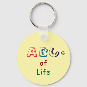 Chaveiro ABCs da Vida Pingente de Acrílico