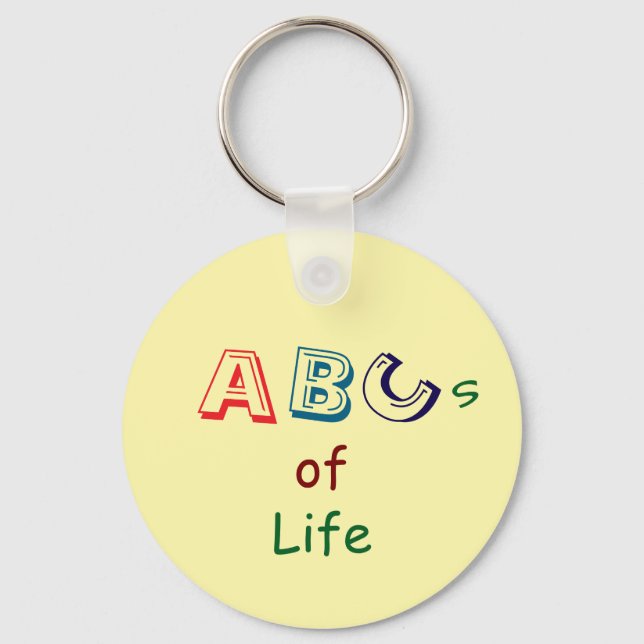 Chaveiro ABCs da Vida Pingente de Acrílico (Frente)