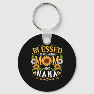Chaveiro Abençoado Seja Chamado Mãe E Mãe De Nana Sunflower
