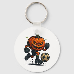 Chaveiro Abóbora Assustadora de Halloween Antiga Mostrando