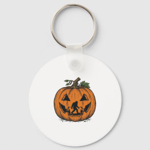 Chaveiro Abóbora Bigfoot Vintage Design de Vetor de Hallowe
