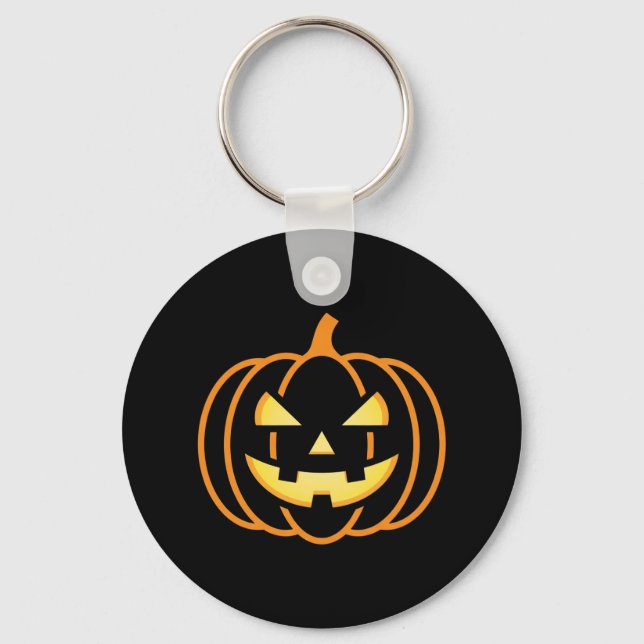 Chaveiro Abóbora de Halloween Clássica (Frente)
