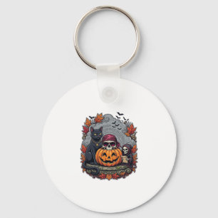 Chaveiro Abóbora de Halloween Gato Caveira Ceifador Outono