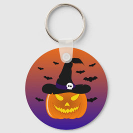 Chaveiro Abóbora de Halloween Jack o' Lantern Chapéu de Bru