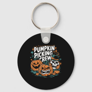 Chaveiro Abóbora Pegando Tripulação Engraçado Pumpkin Patch