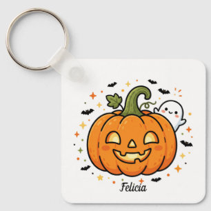 Chaveiro Abóbora Personalizada Fofa Jack O Lantern Fantasma