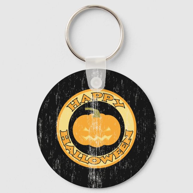 Chaveiro Abóbora Retro Halloween (Frente)