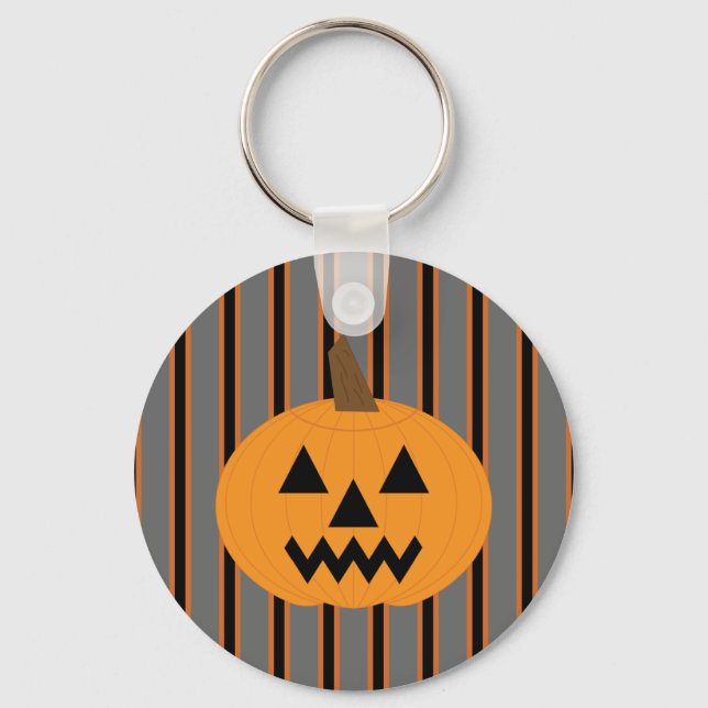 Chaveiro Abóboras de Halloween Divertidas e Elegantes (Frente)