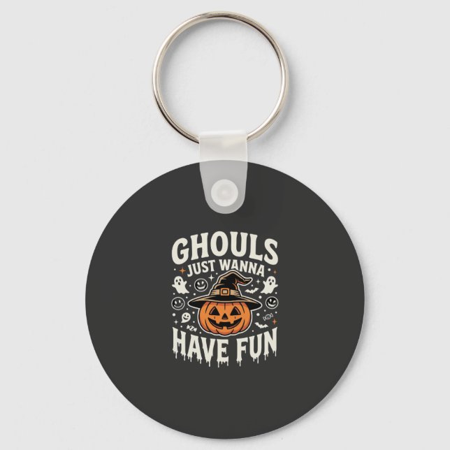Chaveiro Aboboras de Halloween Divertidas para Gente Macabr (Frente)