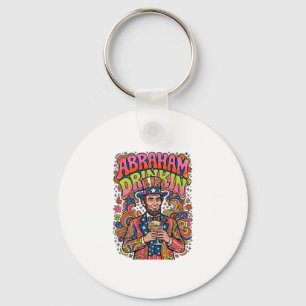 Chaveiro Abraão Patriótico Bebendo Retro