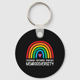 Chaveiro Abraçar a Neurodiversidade Arco-íris Conscientizaç