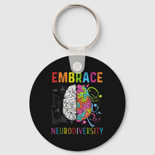 Chaveiro Abraçar Neurodiversidade Cérebro Embraçar Autismo 