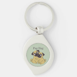 Chaveiro Abraço de pug 