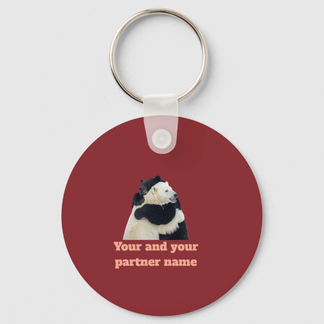 Chaveiro Abraço de Urso Amor (Personalizável) (Frente)