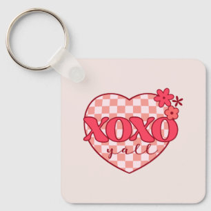 Chaveiro Abraços Xoxo e beijos, cor-de-rosa
