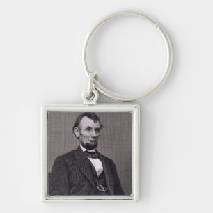 Chaveiro Abraham Lincoln, gravado de uma fotografia vai