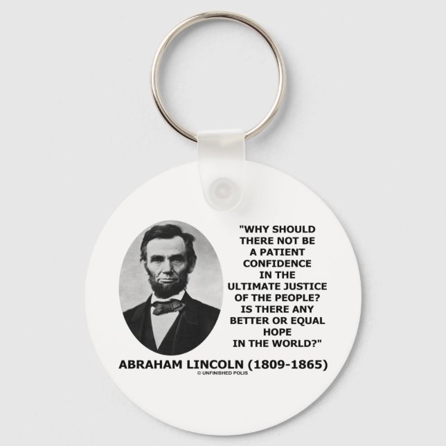 Chaveiro Abraham Lincoln Patient Confidence Justice Cote (Frente)