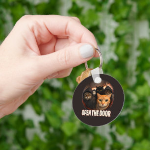 Chaveiro "Abre a Porta" Gatinhos Engraçados em Moletons Pin