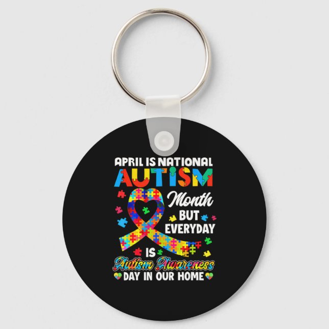 Chaveiro Abril É Mês Nacional de Conscientização do Autismo (Frente)