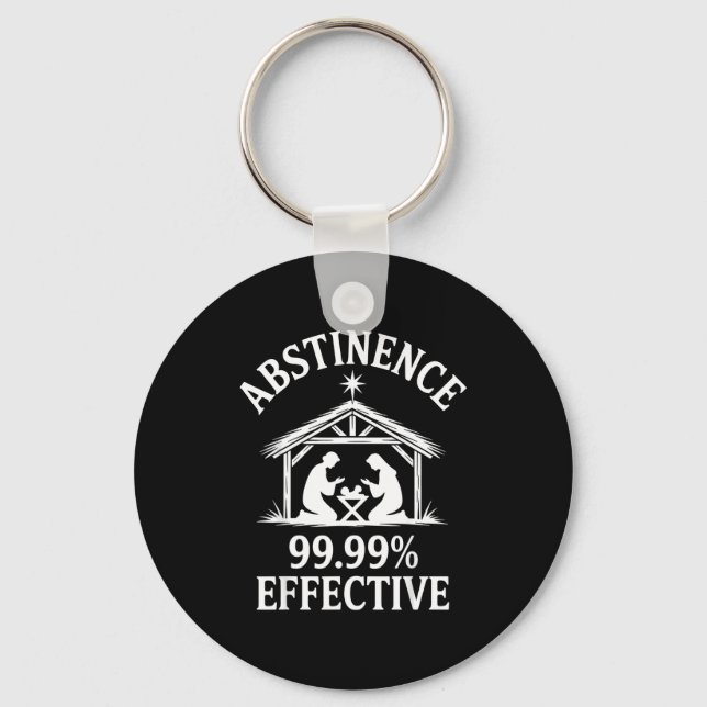 Chaveiro Abstinence 99.99% Effective Fun Holiday Humor  (Frente)