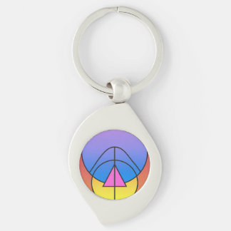 Chaveiro Abstract Geometric Circles Line Colorful Poster