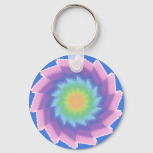 Chaveiro Abstract Swirling Flower