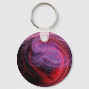 Chaveiro Abstrato Art Red Wave