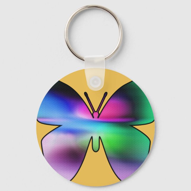 Chaveiro Abstrato Butterfly Colorida (Frente)