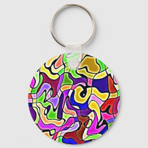 chaveiro abstrato colorido do teste padrão