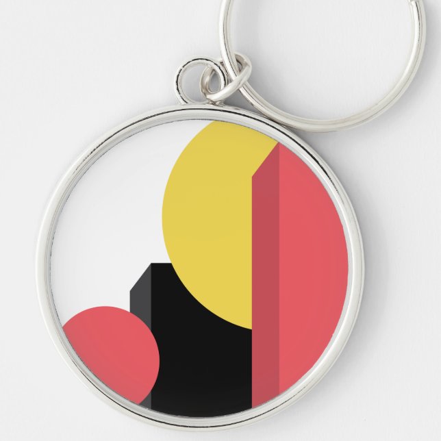 Chaveiro Abstrato, colorido, moderno, simples, design vibra (Frente)