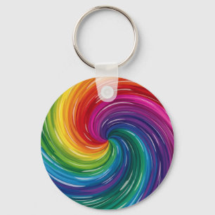Chaveiro Abstrato de espiral vibrante