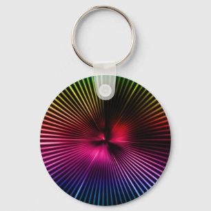 Chaveiro Abstrato Explosão Radial Arco-íris