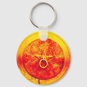 Chaveiro Abstrato Grunge Ring n Star Key Chain