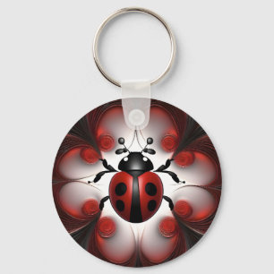 Chaveiro Abstrato Ladybug Art Design,