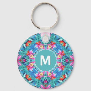 Chaveiro Abstrato Monograma de Mandala Havaiano
