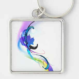 Chaveiro Abstrato Morning Glory Paint Splatters