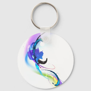 Chaveiro Abstrato Morning Glory Paint Splatters