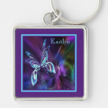 Abstrato Neon Blue Butterfly Premium