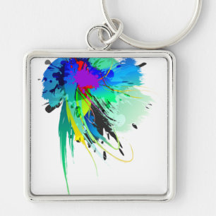 Chaveiro Abstrato Paint Splatters