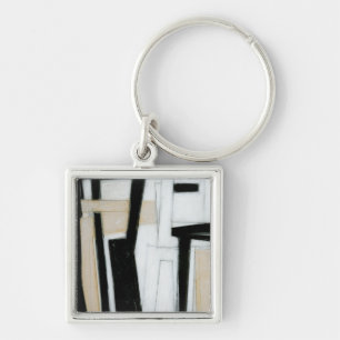 Chaveiro Abstrato, pintura a preto e branco