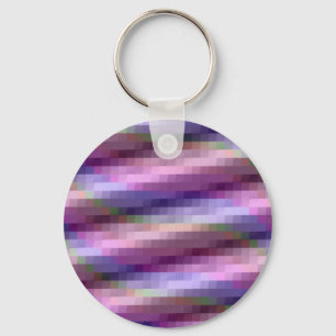 Chaveiro Abstrato quadrados em roxo, rosa e azul