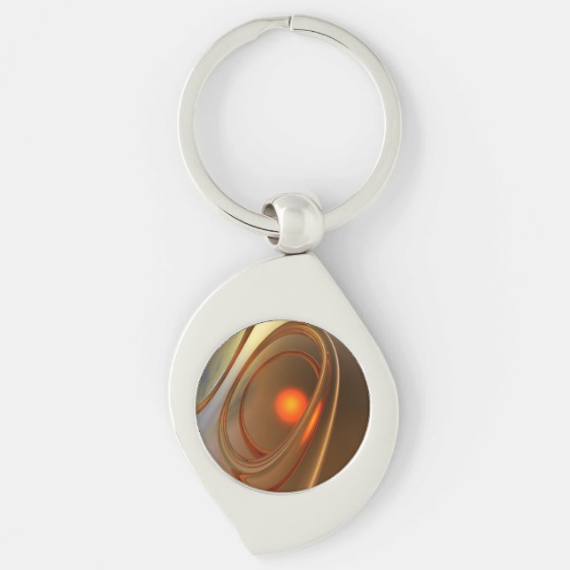 Chaveiro Abstrato trendy e elegante Design 3d (Frente)