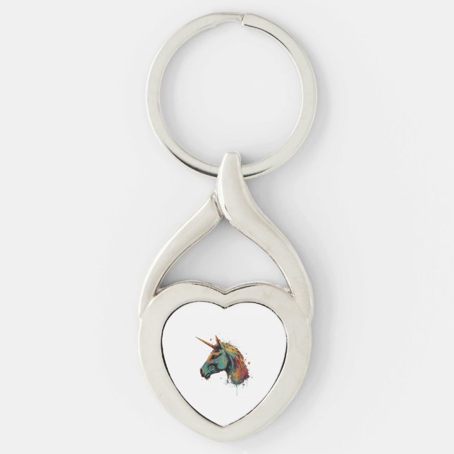 Chaveiro Abstrato Unicorn (Frente)