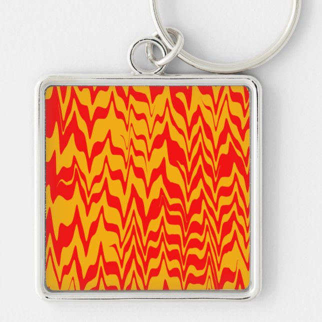 Chaveiro Abstrato ZigZag Swirl (Frente)